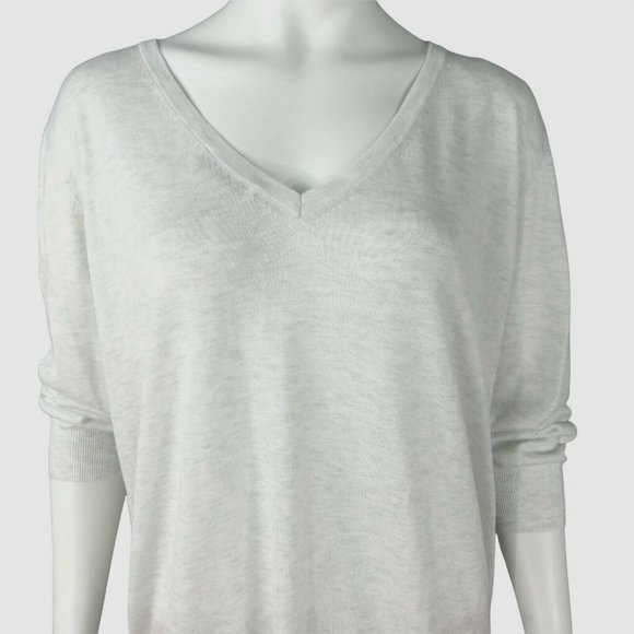 Zara Knitwear Collection Light Gray Pullover Sweater M Oversized Long Sleeve - Picture 6 of 9